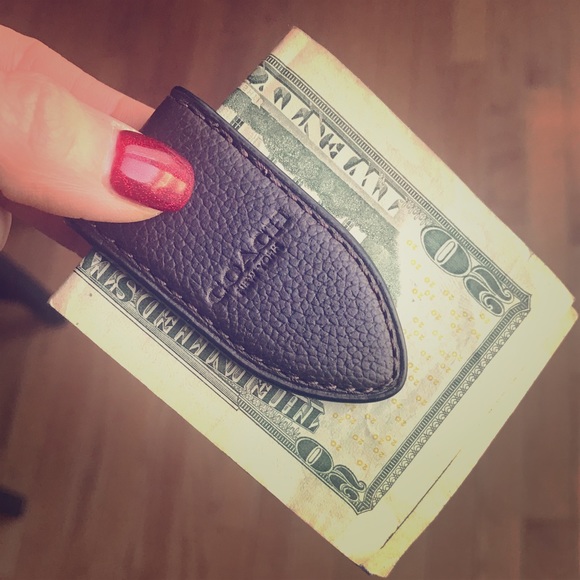 Coach Other - Coach leather brown money clip